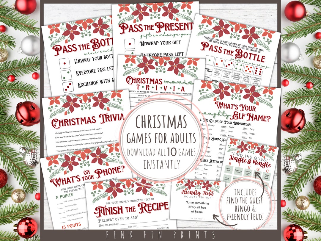 Christmas Games for Adults Christmas Ice Breakers for Groups Etsy