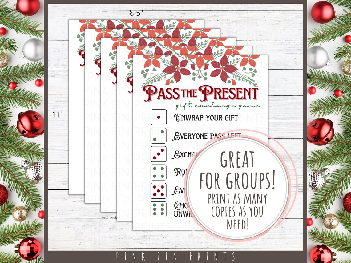 Christmas Gift Exchange Game for Adults, Pass the Present Christmas