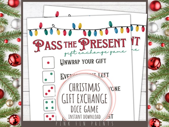 Christmas Gift Exchange Game Numbers (PDF) – Sunshine And Rainy Days