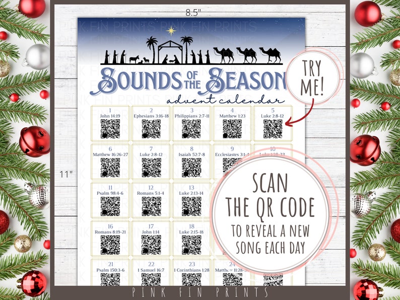 Musical Advent Calendar for Adults, Nativity Advent Reading Plan