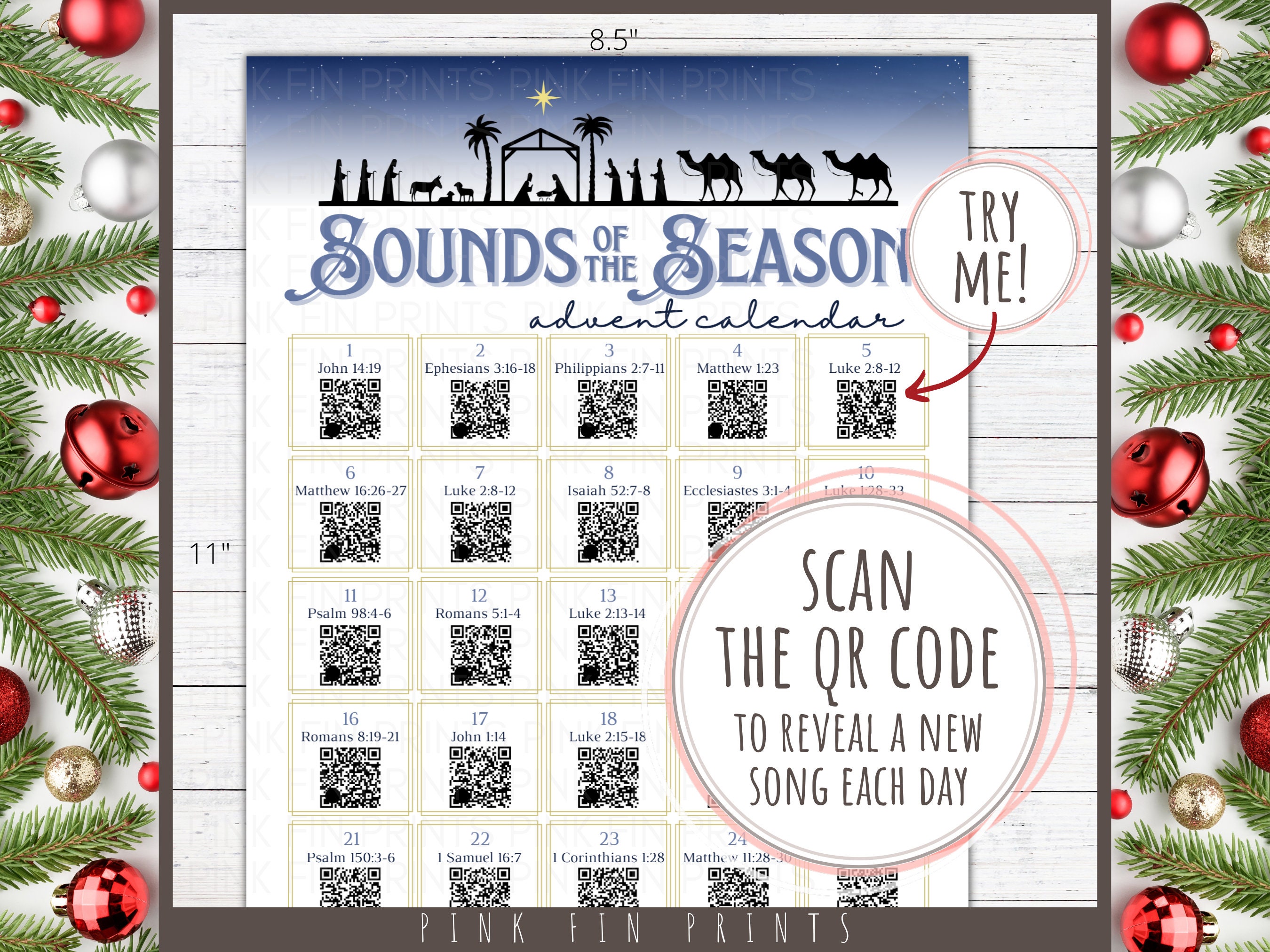 Musical Advent Calendar for Adults, Nativity Advent Reading Plan