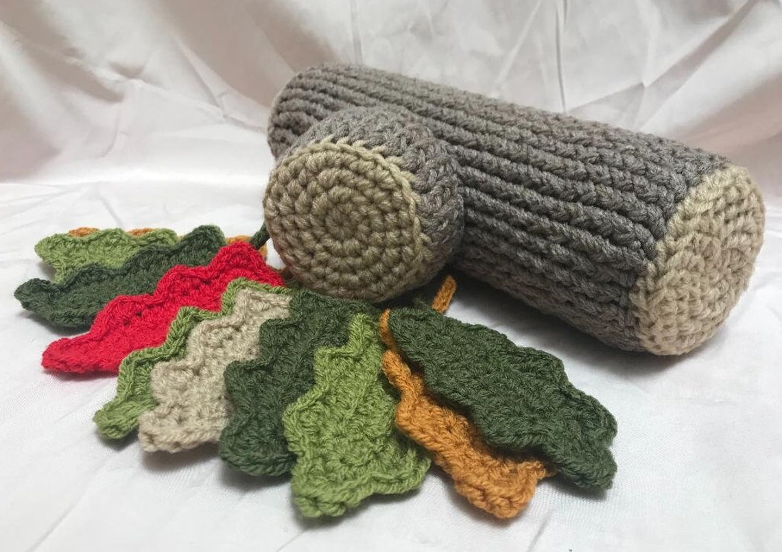 Crochet Story Telling Fake Wooden Log 30cm Etsy