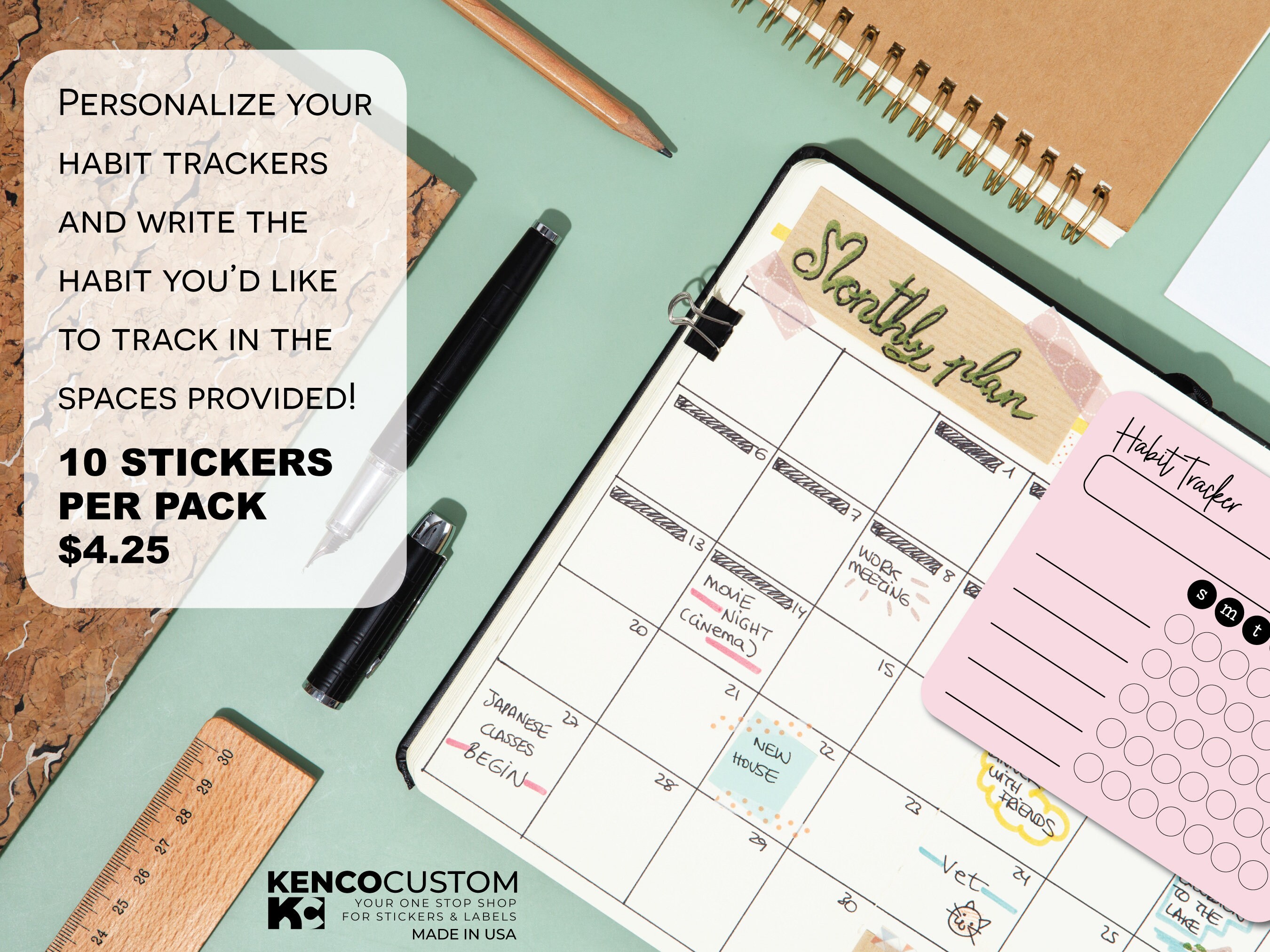 Weekly Habit Tracker Stickers: Pastel Planner Stickers - Etsy
