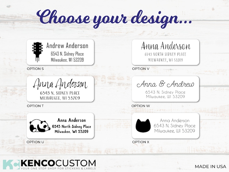 Clear Address Labels 2.625 X 1 Clear Gloss Etsy
