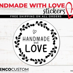 Handmade with Love Stickers