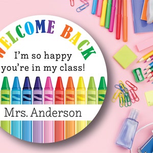 LOOK NO FURTHER - This is it! Personalized Welcome Back to School Stickers | Perfect for teachers, paras and staff!