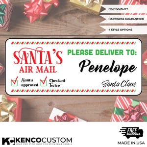 3&quot; X 1.25&quot; Santa Special Delivery Labels | Personalized | North Pole | Stickers from Santa | Reindeer Express | 10 Labels Per Pack