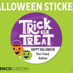 Halloween Stickers | Personalized | Candy Stickers | Trick or Treat Stickers | Happy Halloween Labels | Treat Bags for Halloween