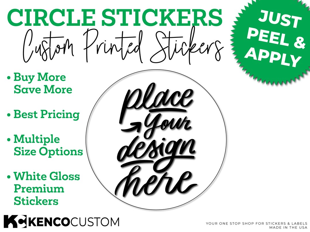 Customized Circle Stickers | Multiple Sizes | Create Your Own Stickers ...