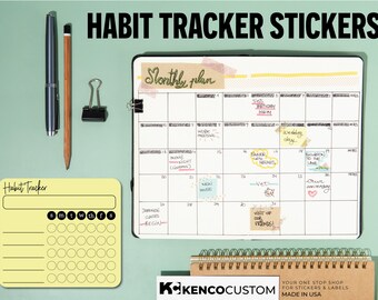 Weekly Habit Tracker Stickers: Pastel Planner Stickers