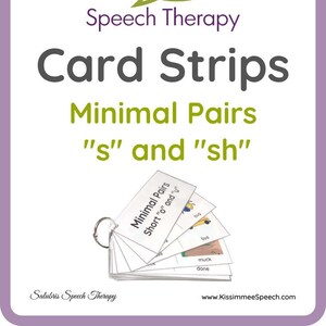 Bandes de cartes - Paires minimales "S" & "SH" - articulation orthophonique