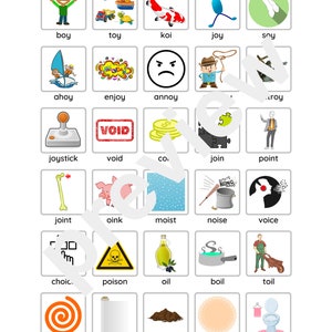 Vowel &quot;OI&quot; Worksheet for Speech Therapy Practice