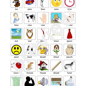 Vowel &quot;OW&quot; worksheets for Speech Therapy Practice - 3 pages!