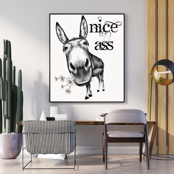 Nice ass svg, donkey in bathroom, Bathroom decor, Bathroom accessories, funny bathroom print jpg, bathroom art, wall art svg, bathroom dpf