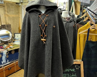 100% Wool Poncho Handmade in England