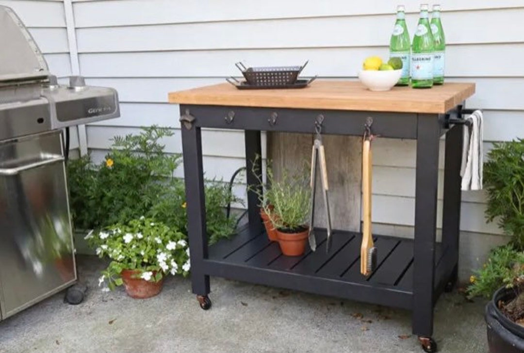 BBQ Table Outdoor Pizza Oven Table Potting Bench Free 3-4 - Etsy