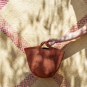 Handmade Basket Tote Bag: Woven Fiber Beach Bag image 4