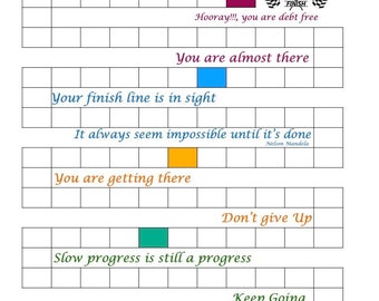 May include: A motivational chart with a grid of 100 boxes to track progress towards a goal. The chart includes motivational quotes and phrases like "You are almost there" and "It always seems impossible until it's done." The chart is divided into four sections, each representing 25% of the goal. The sections are labeled "25% Done", "50% Done", "75% Done", and "100% Done".