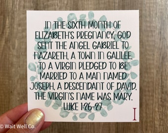 Advent Scripture Cards | Printable Advent Calendar | Christmas Bible Verse Cards