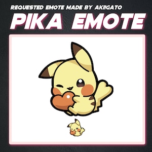 Pikachu Emote Cute Funny Kawaii Anime Emoticon dla Twitch Streamers