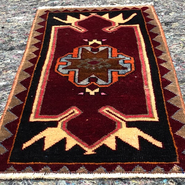 Burgundy Rug - Etsy