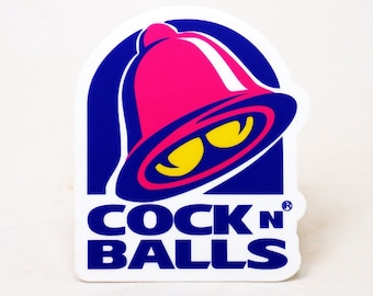 Cock N Balls Sticker 2-Pack - Funny Laptop, Water Bottle Decals