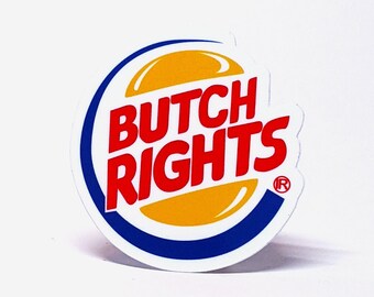 Butch Rights Vinyl Sticker 2-Pack: Laptop, Water Bottle Pride Decal