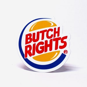 Confezione da 2 adesivi BUTCH RIGHTS adesivo contenuto consumismo marchio adesivo per laptop adesivo bottiglia d'acqua adesivo orgoglio