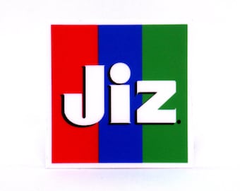 JIZ Sticker 2-Pack, Funny, Parody, Laptop Decal