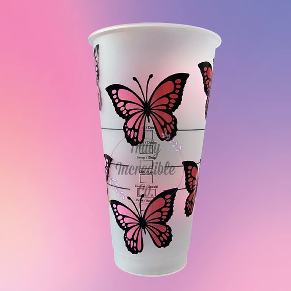 Butterfly Starbucks Cup Personalized Starbucks Cold Cup Birthday