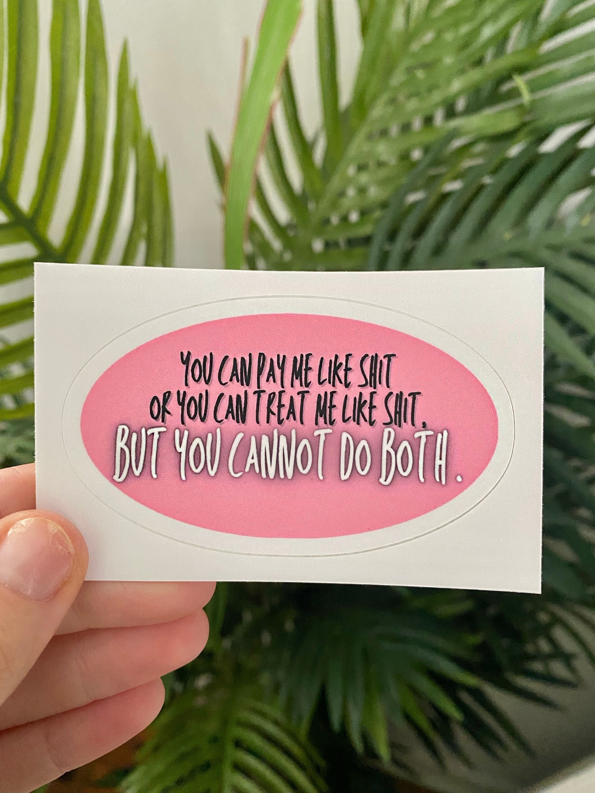 You Can Treat Me Like Shit or You Can Pay Me Like Shit but You Cannot…