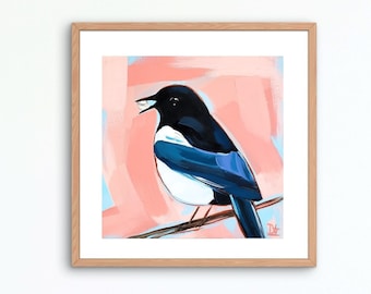 Magpie Bird Art Print