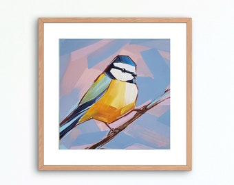 Blue Tit Bird Art Print