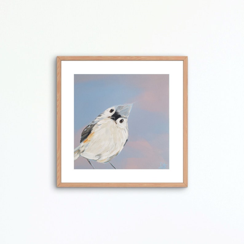 Tufted Titmouse Bird Art Print image 1