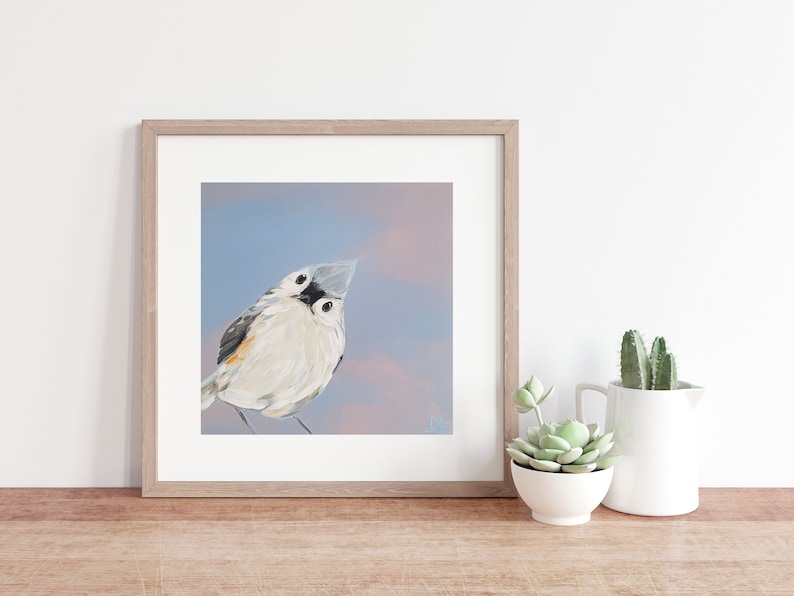 Tufted Titmouse Bird Art Print image 2