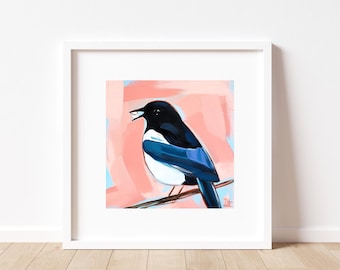 Magpie Bird Art Print