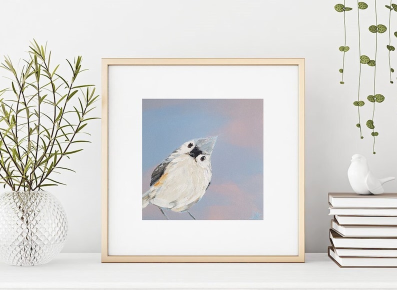 Tufted Titmouse Bird Art Print image 4