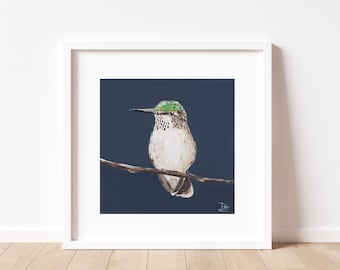 Impresión artística de colibrí