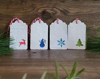 Peekaboo Christmas Gift Tag Set of 4