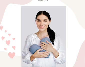 Un regalo único y sincero para ti o tus seres queridos: almohada de lino con peso en forma de corazón.