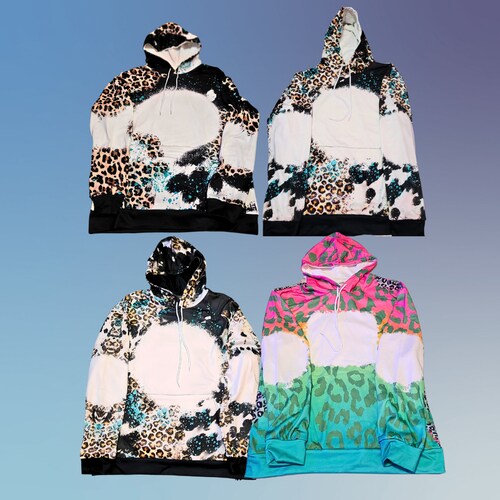 Sublimation Faux Bleach 100 Polyester Hoodie Etsy