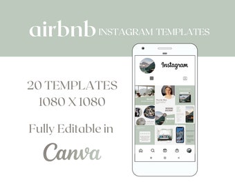 Plantillas de Instagram de Airbnb: Feed de redes sociales de Sage (Canva editable)
