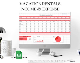 Seguimiento de ingresos y gastos de alquileres vacacionales: Hojas de cálculo de Google (descarga digital)
