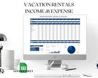 Seguimiento de ingresos y gastos de alquileres vacacionales: Hojas de cálculo de Google (descarga digital)