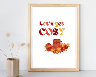 Impresión "Abrigados": Decoración otoñal (Descarga digital)