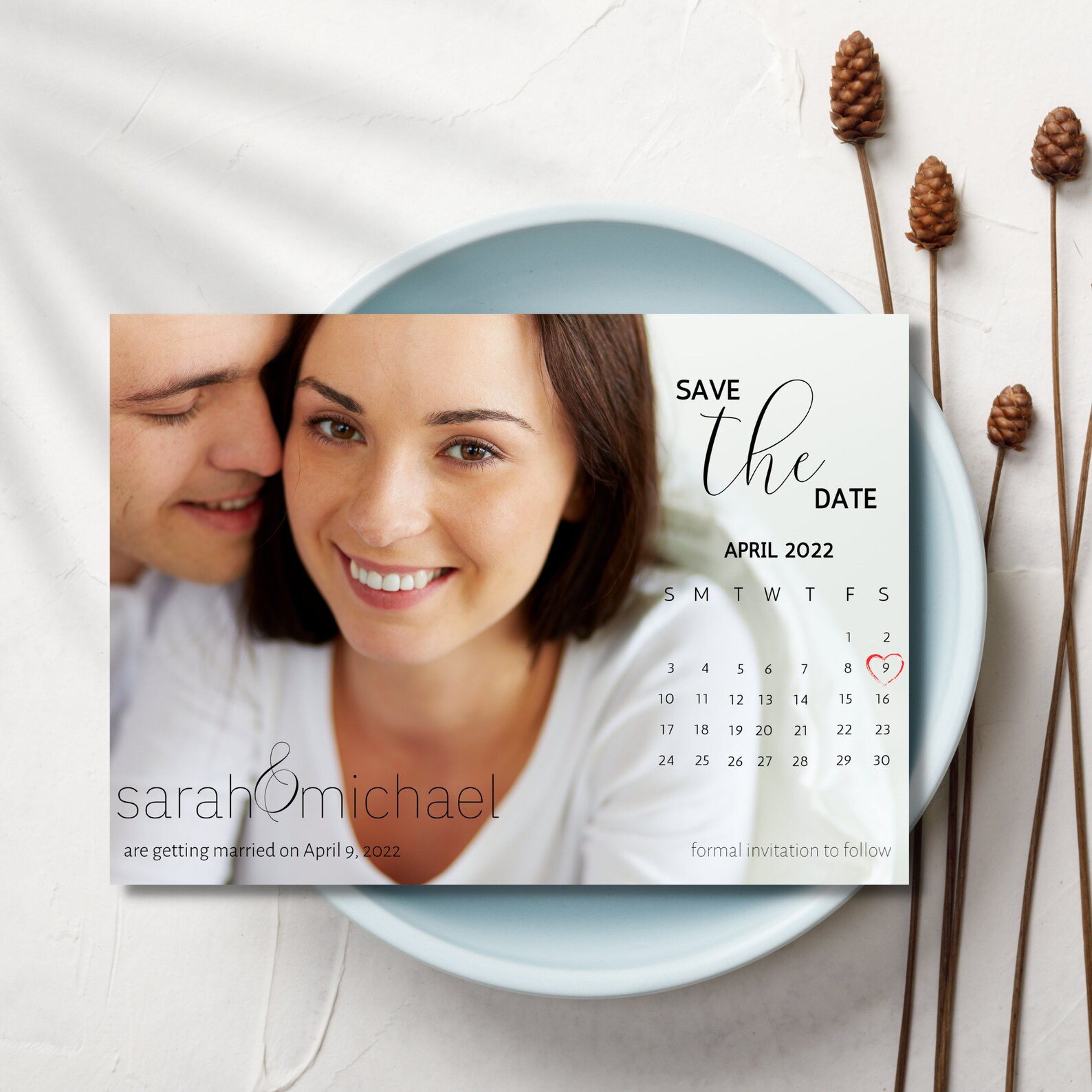 Printable Save the Date Card Template Modern Save the Date Etsy
