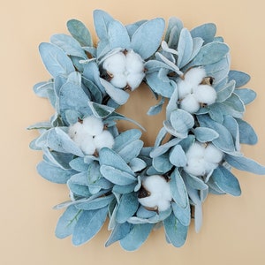 lamb ear wreath candle wreath ring wreath farmhouse gift for home table decor centerpiece greenery decor accent for table gift idea for her