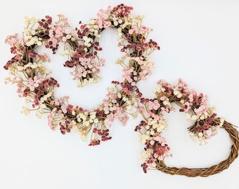 Mantle wall wreath boho heart wreath for Mother&#39;s day gift for mom from son gift for mom from daughter birthday gift mama anniversary gift