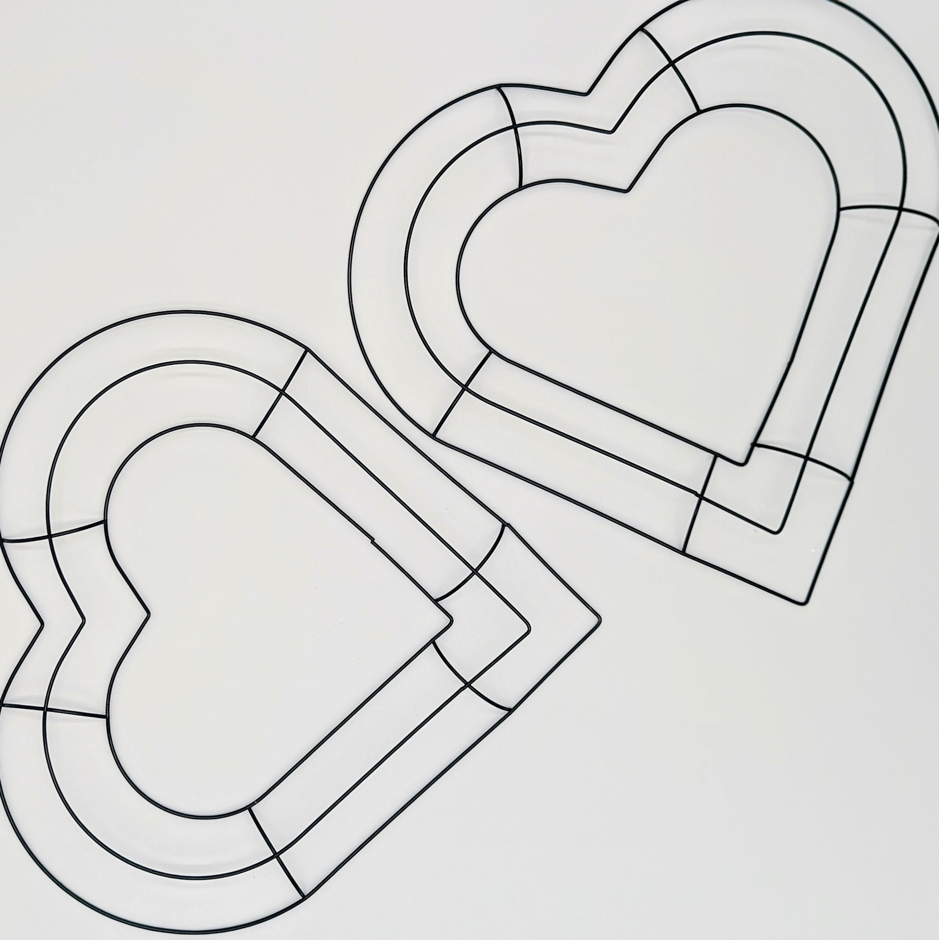 4 Pack Heart Metal Wreath 12 Inch Heart Shaped Wire Wreath Frame