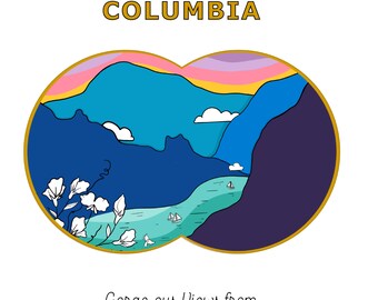 Libro para colorear de la garganta del río Columbia: de Troutdale a Cascade Locks